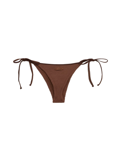Norah brown crinkle cheekiest swim briefs