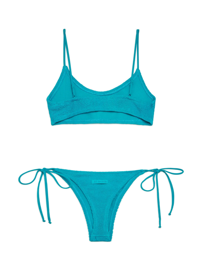 Teal green crinkle bralette bikini Judy Norah
