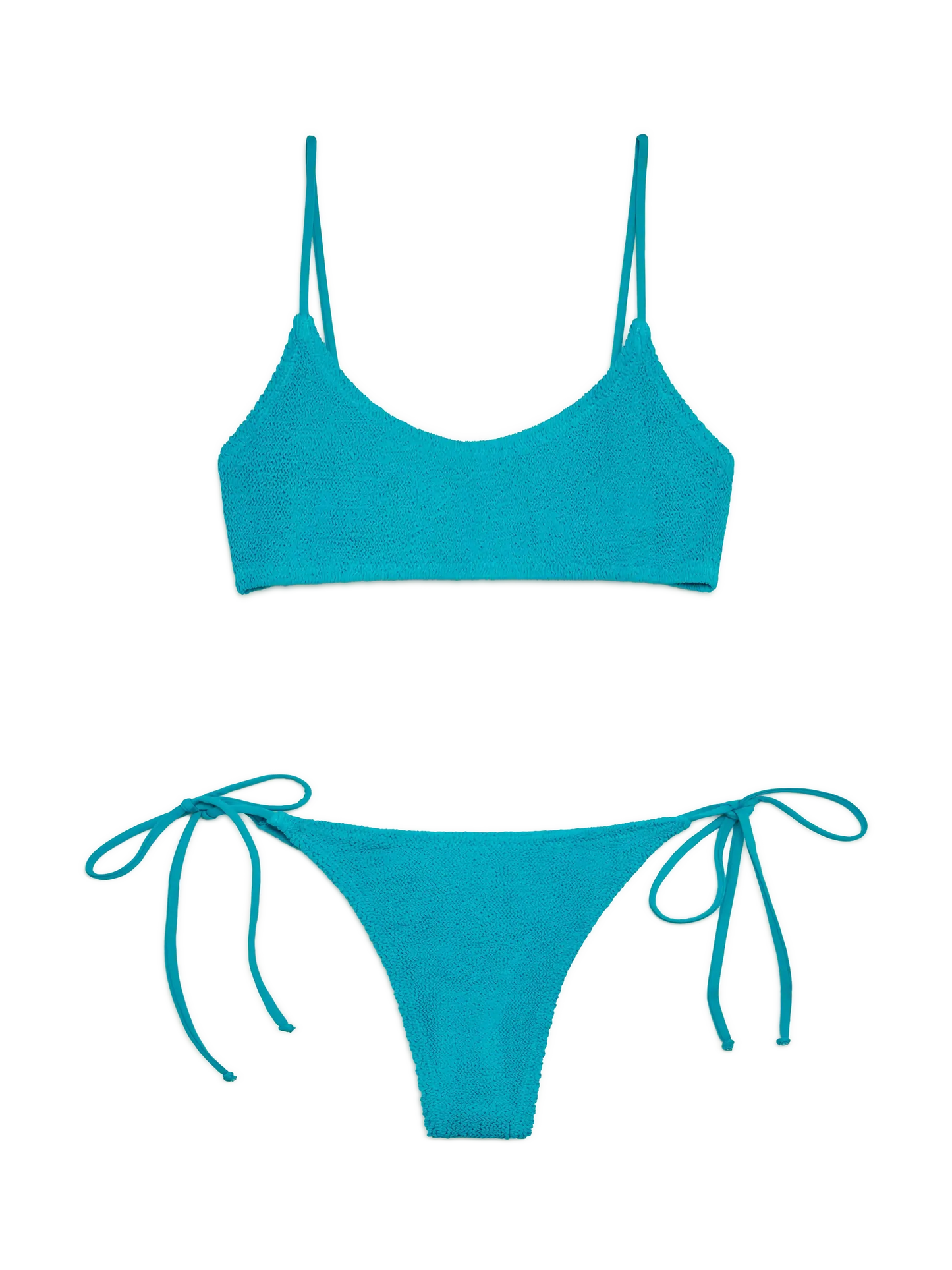 Teal green crinkle bralette bikini Judy Norah