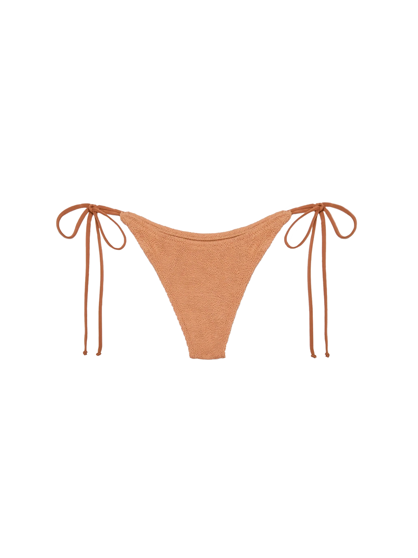 Norah caramel brown crinkle cheekiest swim briefs