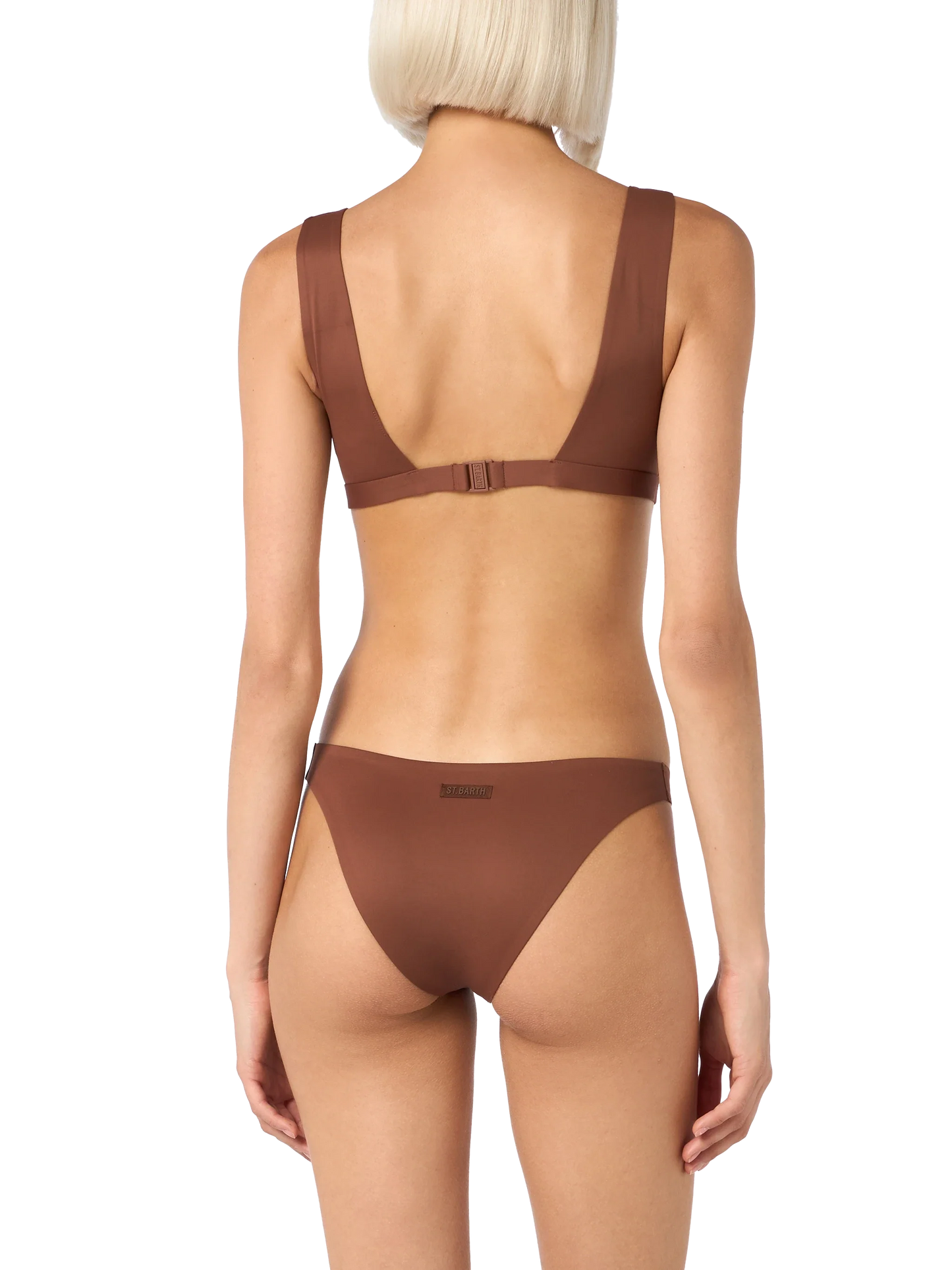 Woman brown heatsealed scooped bikini Ofelia Reanna