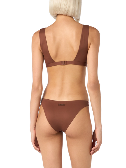 Woman brown heatsealed scooped bikini Ofelia Reanna