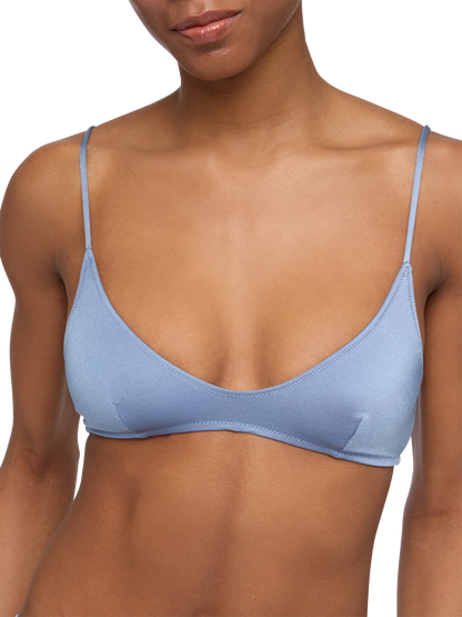 Paloma shimmer blue avio scoop bralette