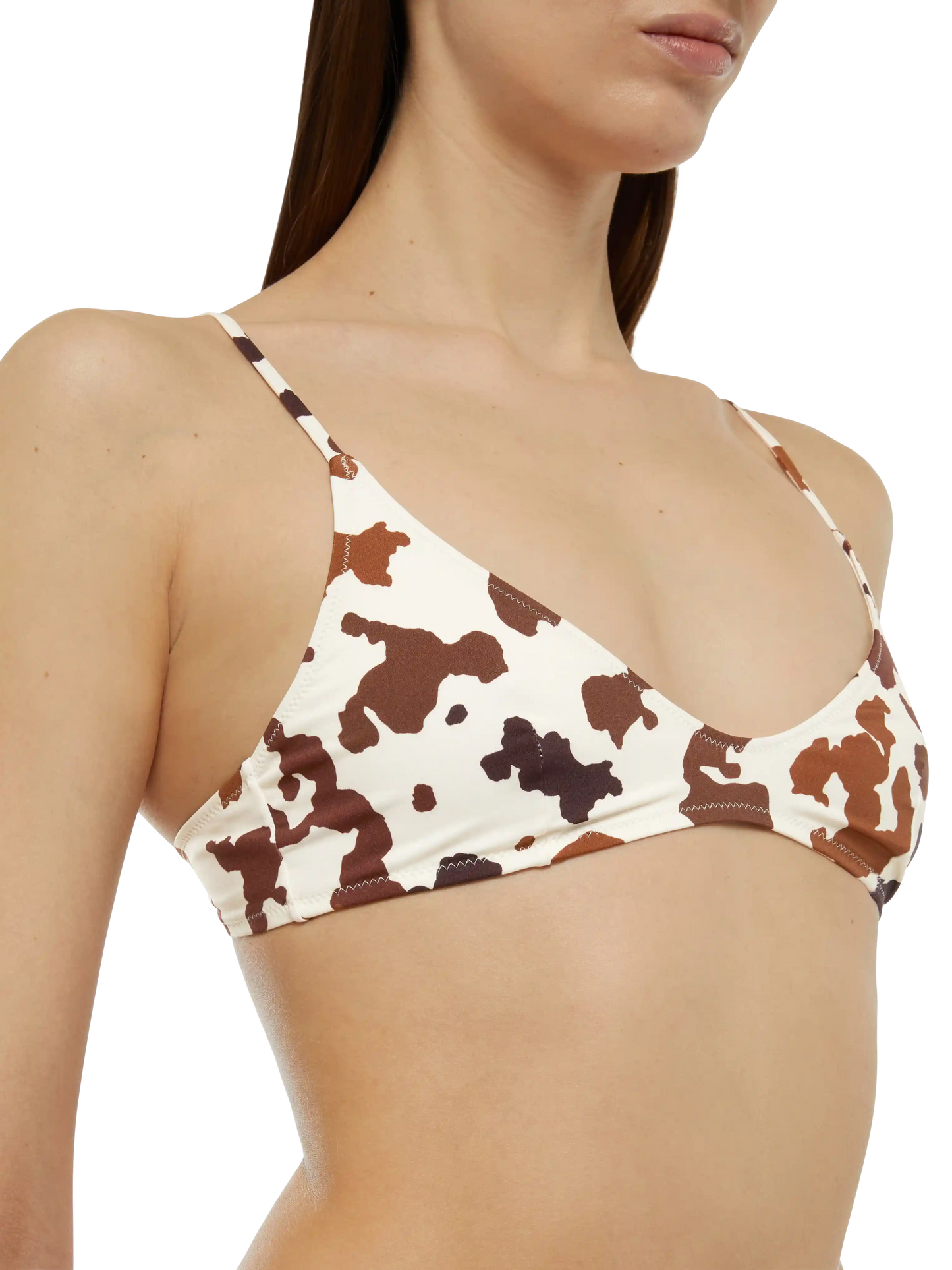 Scoop bralette bikini Paloma Norah with cow skin print