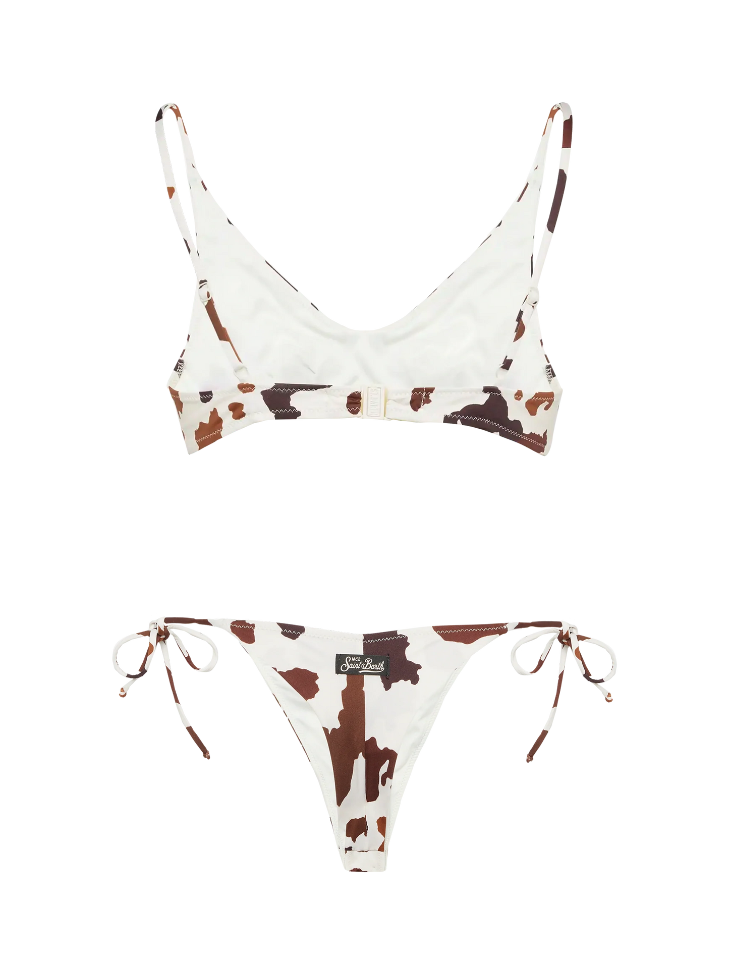 Scoop bralette bikini Paloma Norah with cow skin print