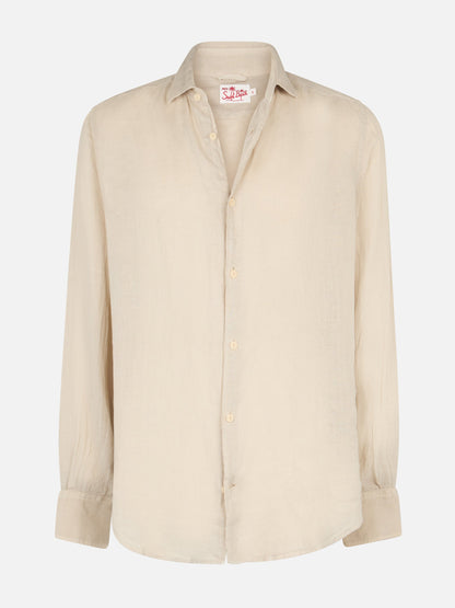Man off-white linen shirt Pamplona