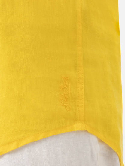 Yellow linen shirt Pamplona