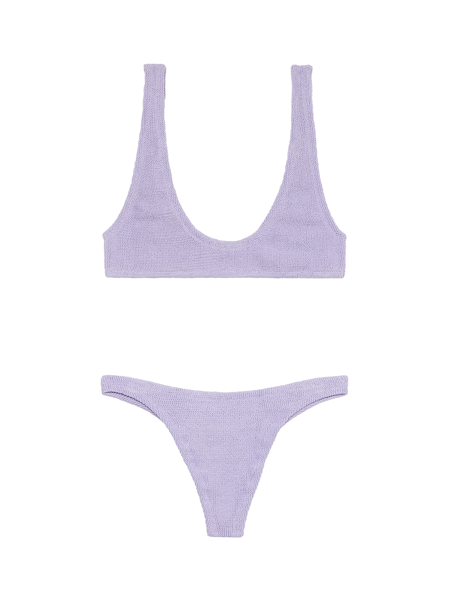 Woman lilac lurex tiny crinkle bralette bikini Pamy Naomi