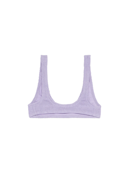 Woman lilac lurex tiny crinkle bralette Pamy