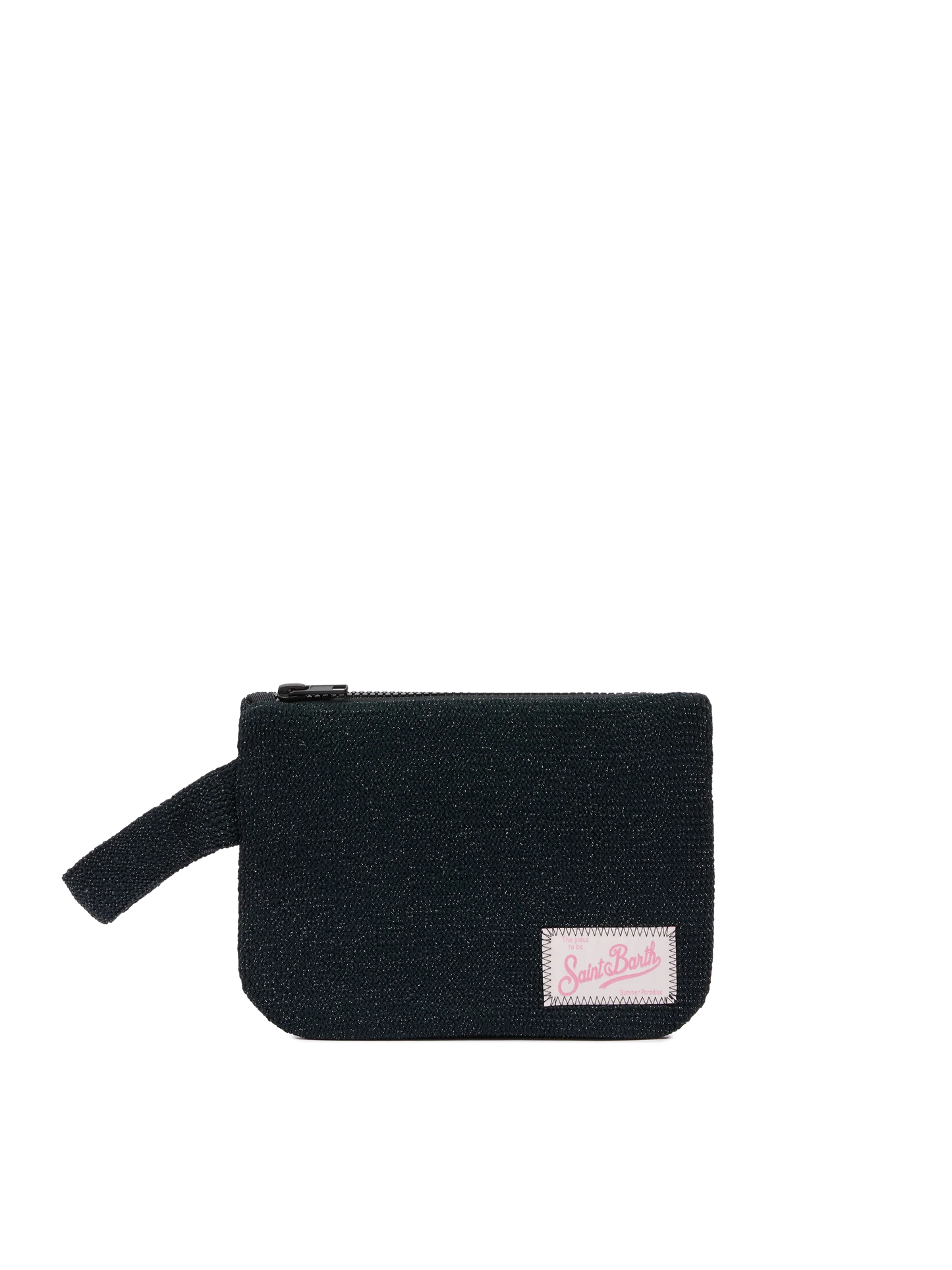 Pareasy black crinkle lurex pochette
