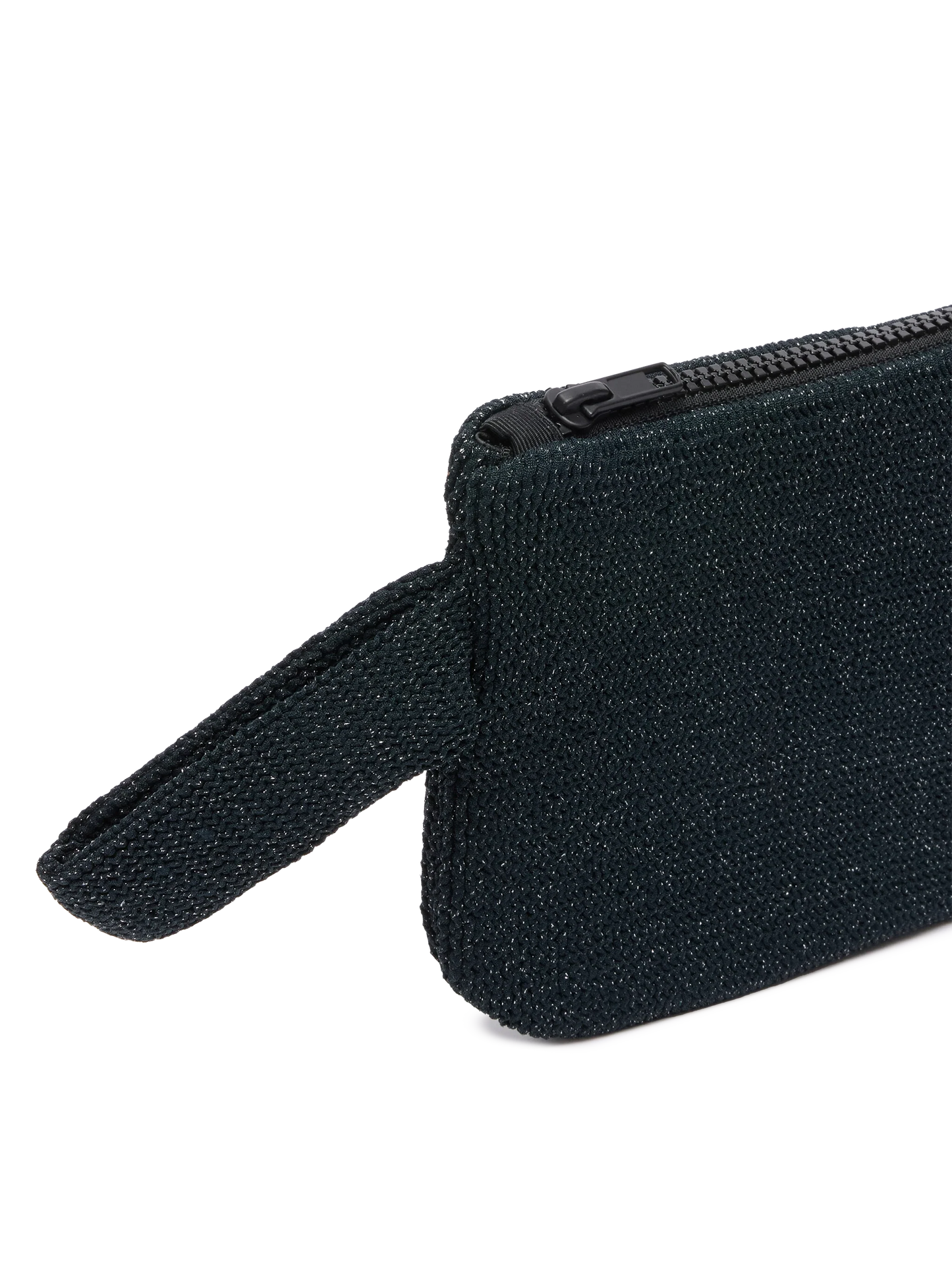 Pareasy black crinkle lurex pochette