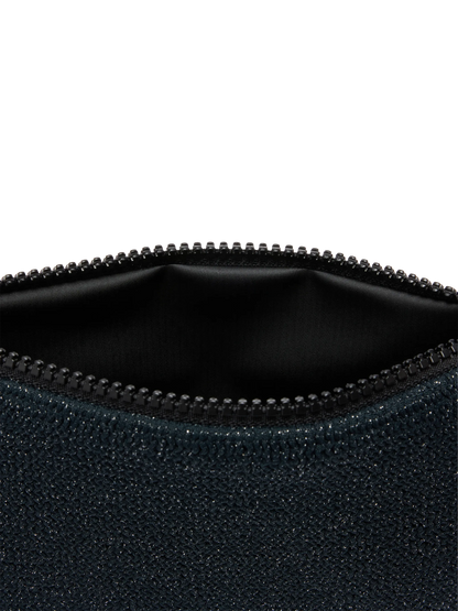 Pareasy black crinkle lurex pochette