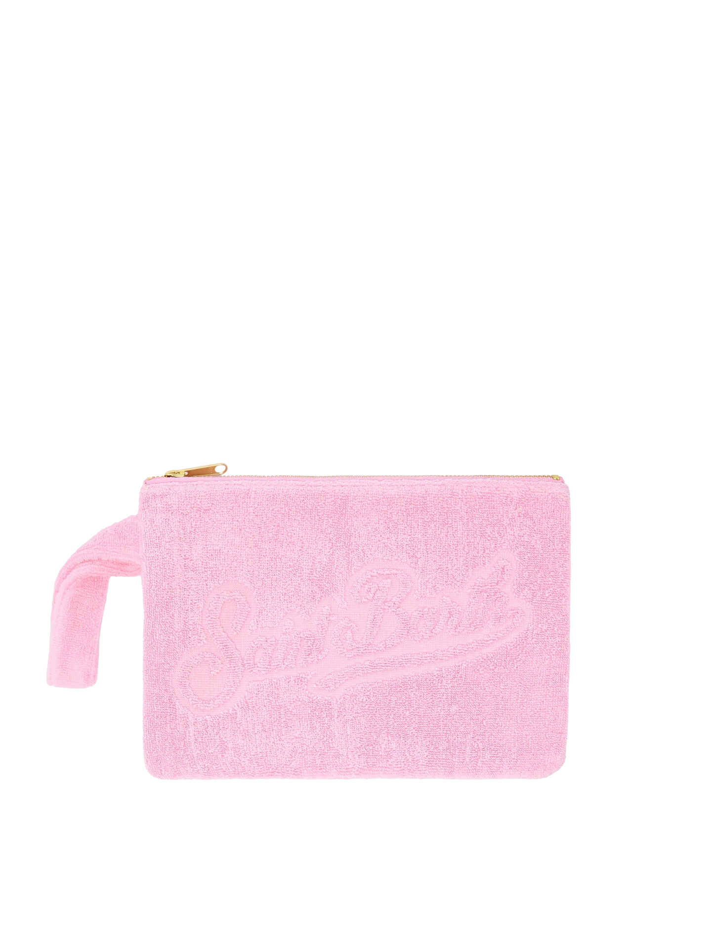 Pink Pareasy pochette with jacquard Saint Barth logo
