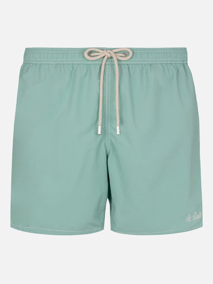 Sage green mid-length classic light swim shorts Patmos