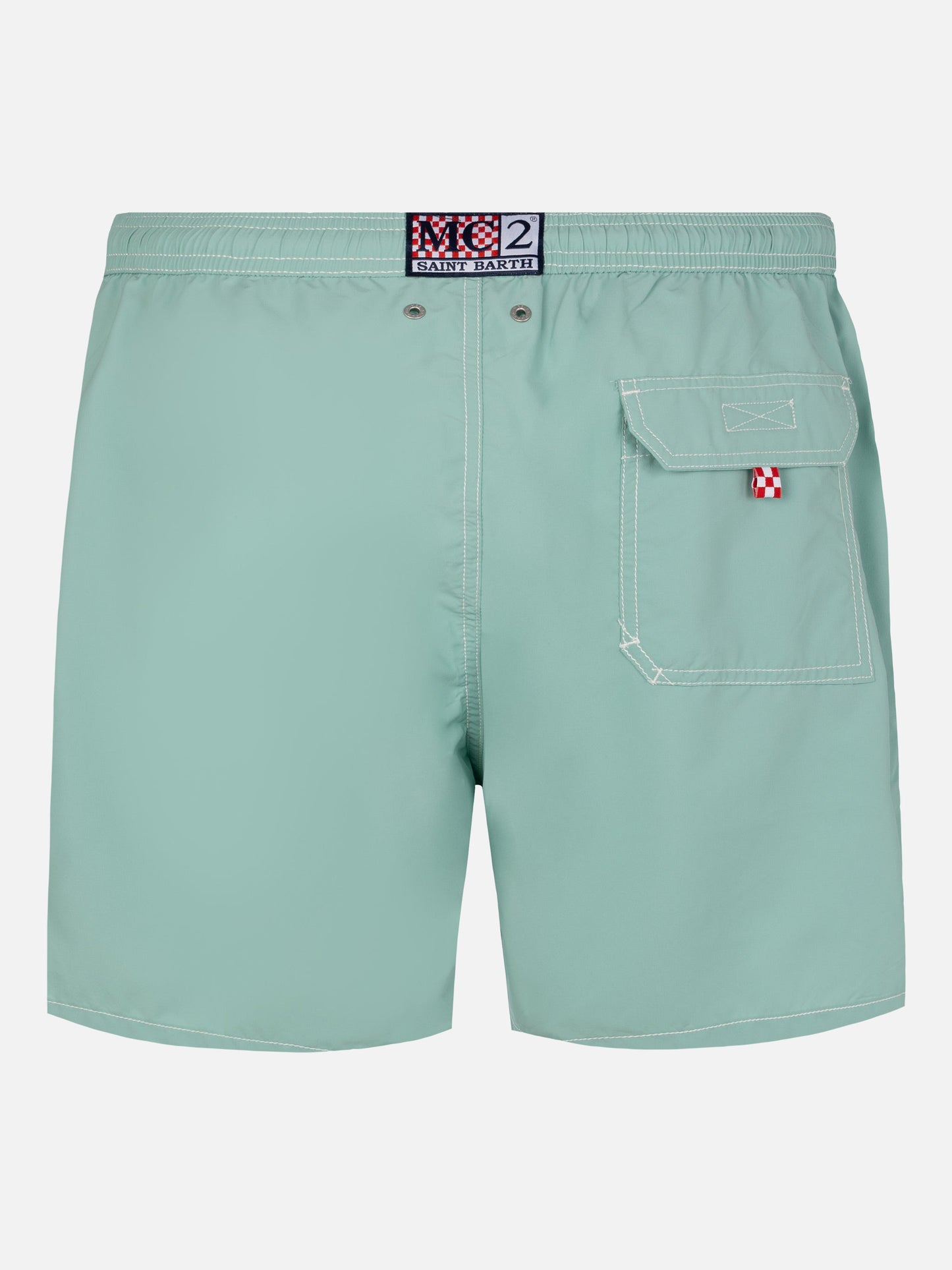 Sage green mid-length classic light swim shorts Patmos
