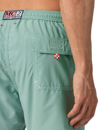 Sage green mid-length classic light swim shorts Patmos