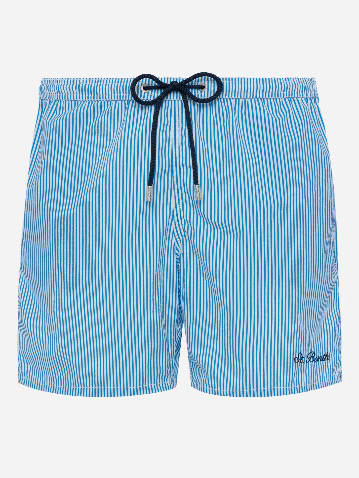 Seersucker bluette striped classic light swim shorts Patmos