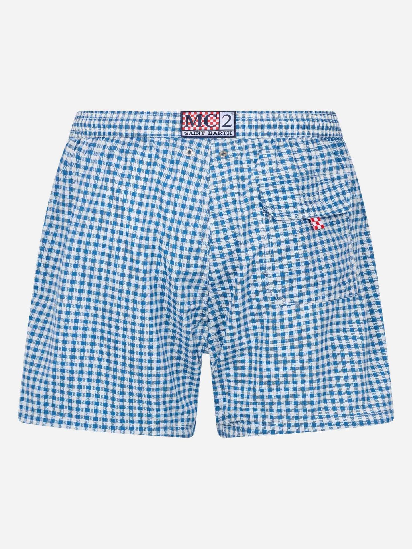 Seersucker gingham classic light swim shorts Patmos