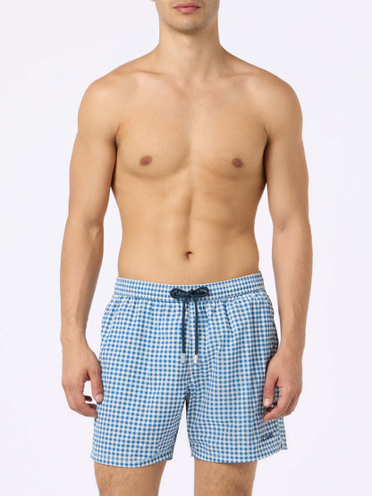Seersucker gingham classic light swim shorts Patmos
