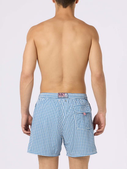 Seersucker gingham classic light swim shorts Patmos