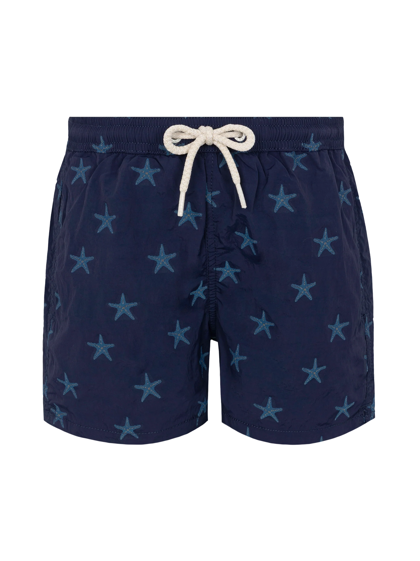 Patmos Jr mid-length swim shorts with seastar jacquard