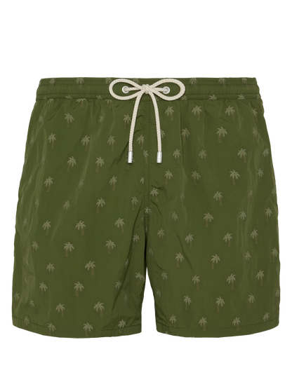Mid-length swim shorts Patmos The Riviera with all over palm jacquard
