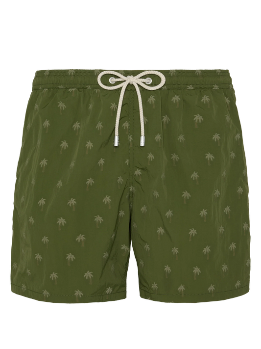 Mid-length swim shorts Patmos The Riviera with all over palm jacquard