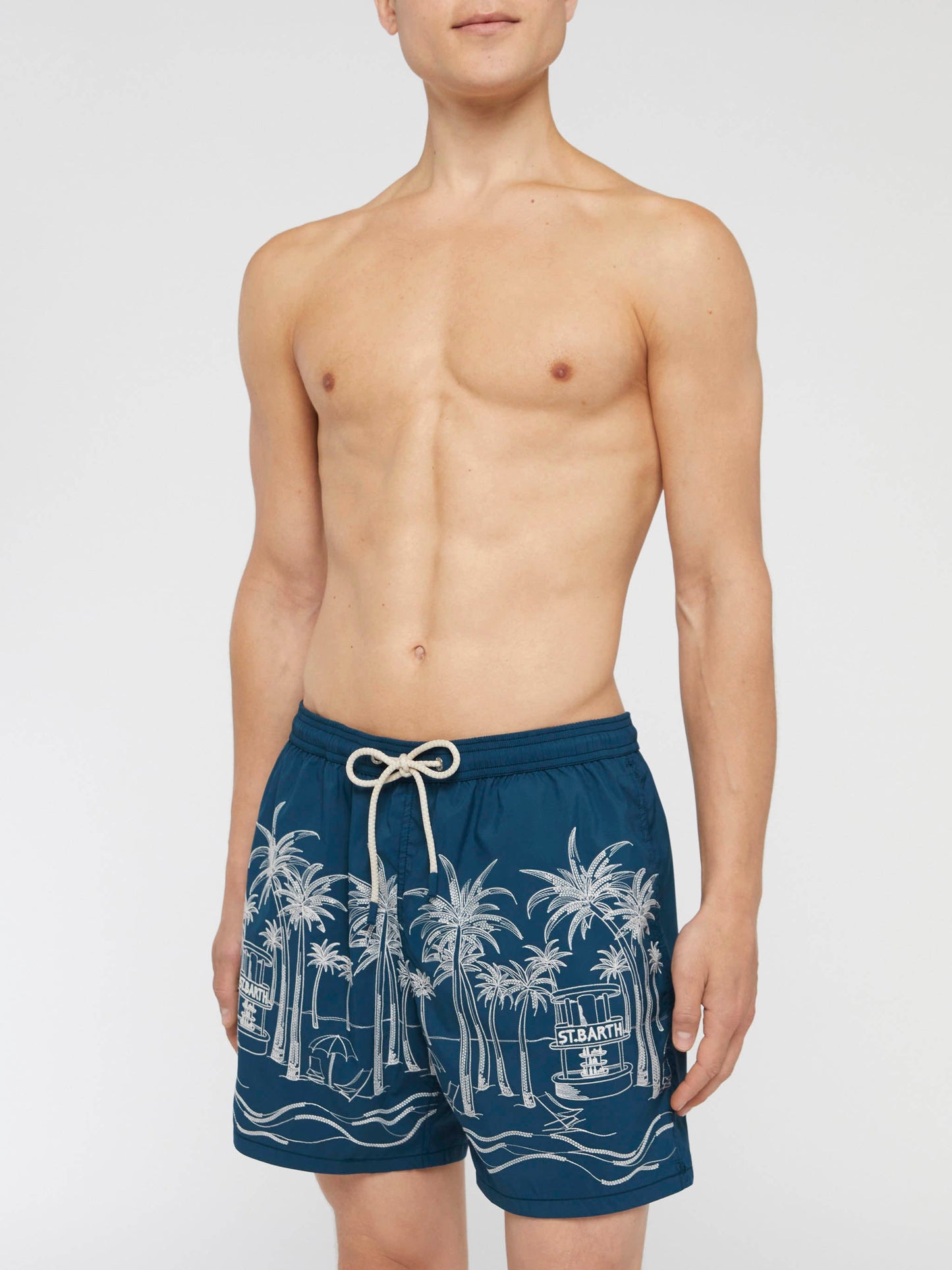 Mid-length swim shorts Patmos The Riviera with embroidery