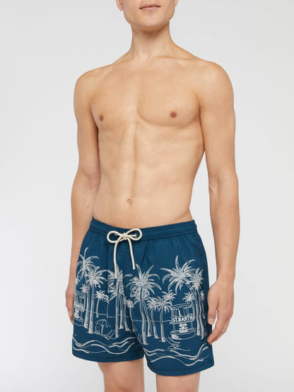 Mid-length swim shorts Patmos The Riviera with embroidery