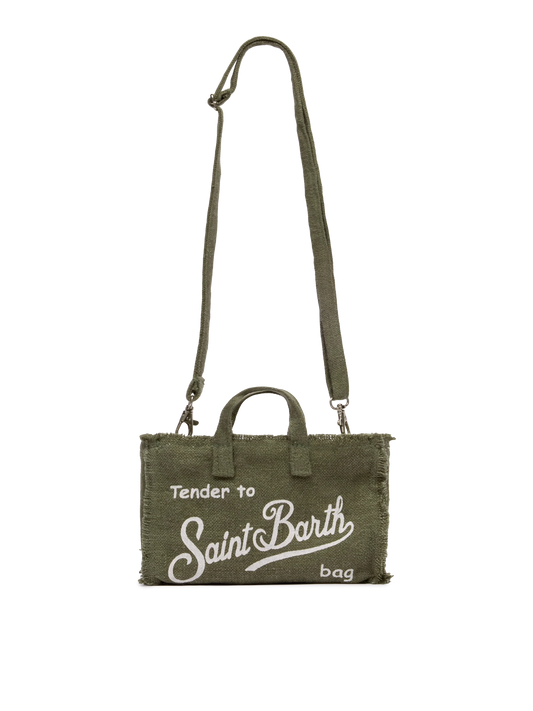 Military green linen Phone Bag - MC2 Saint Barth