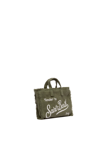 Military green linen Phone Bag - MC2 Saint Barth