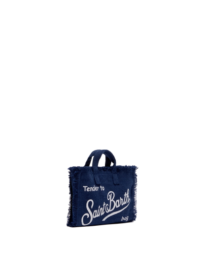 Navy blue linen Phone Bag - MC2 Saint Barth