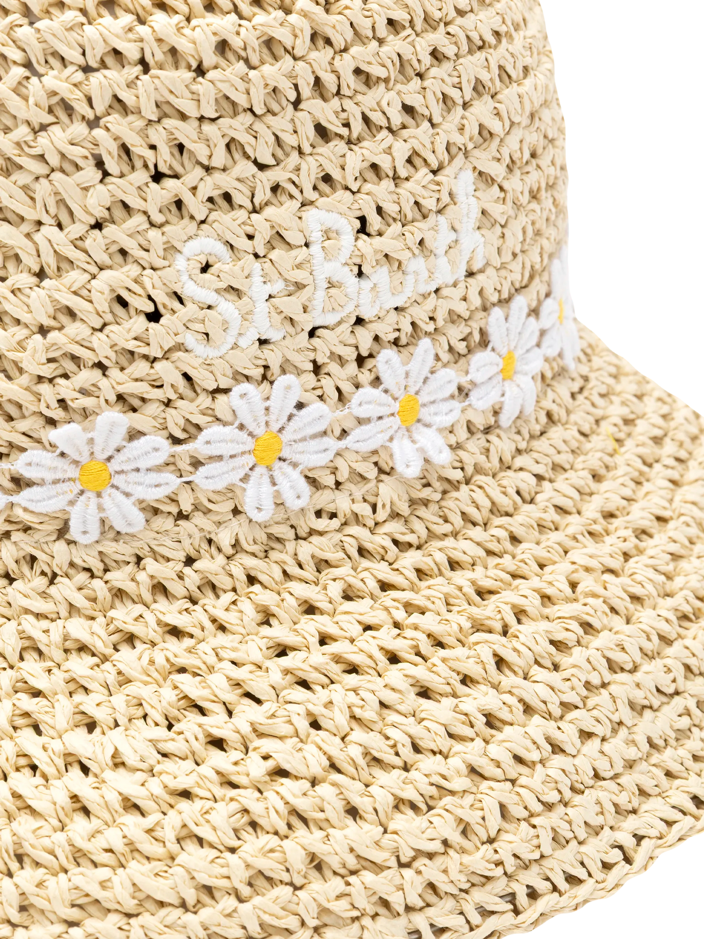 Polly bucket-style straw-effect hat