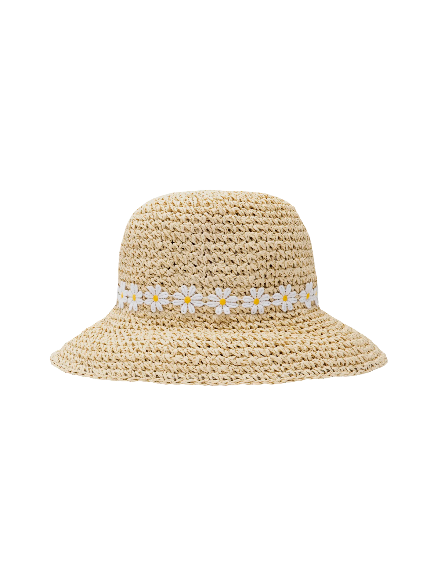 Polly bucket-style straw-effect hat