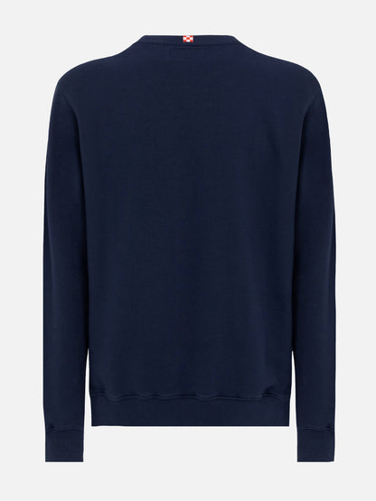 Ponza crewneck cotton sweatshirt with St. Barth Sport Club print