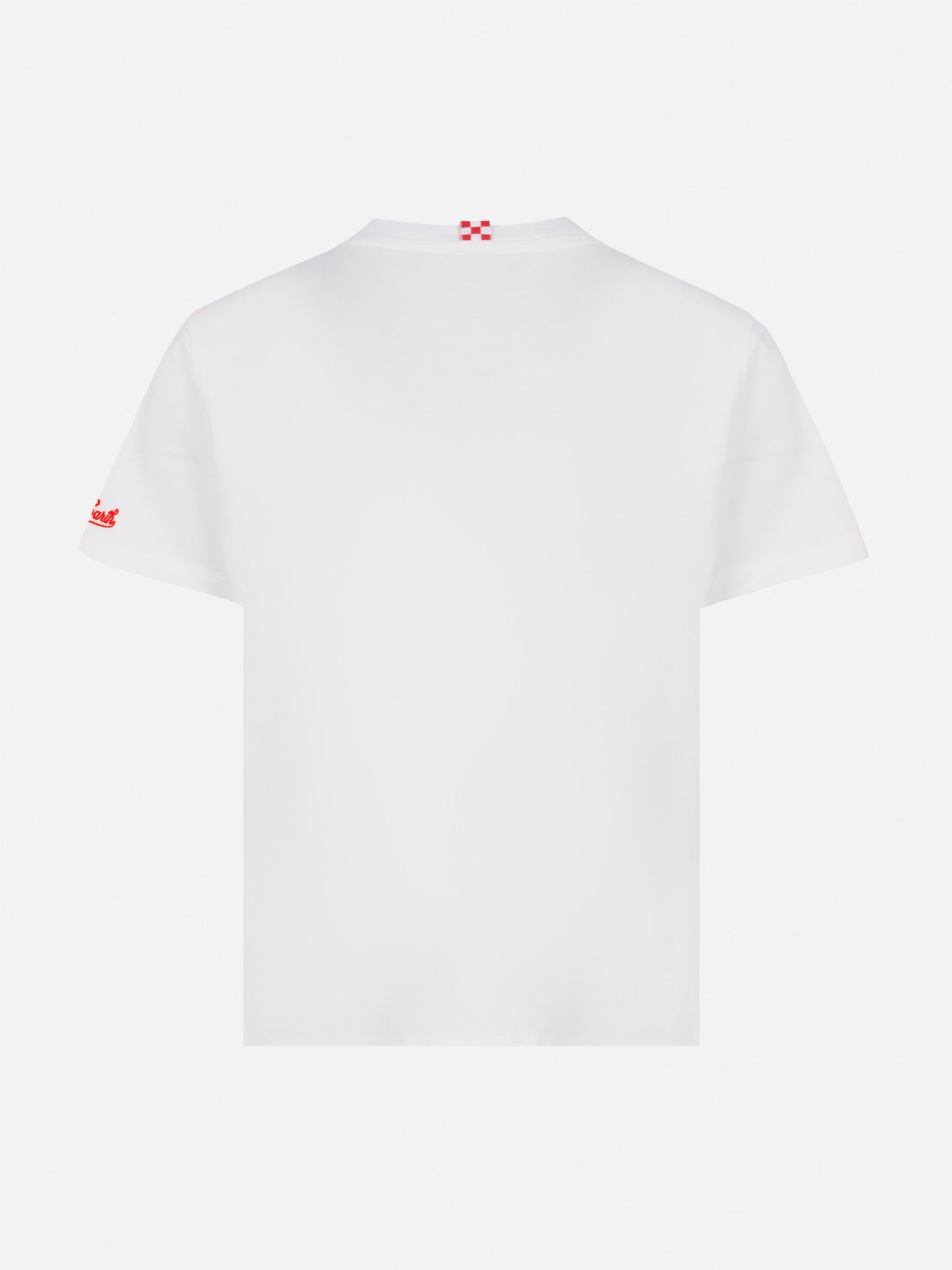 Portofino Jr cotton jersey t-shirt with Coi miei ci vuole pazienza  embroidery