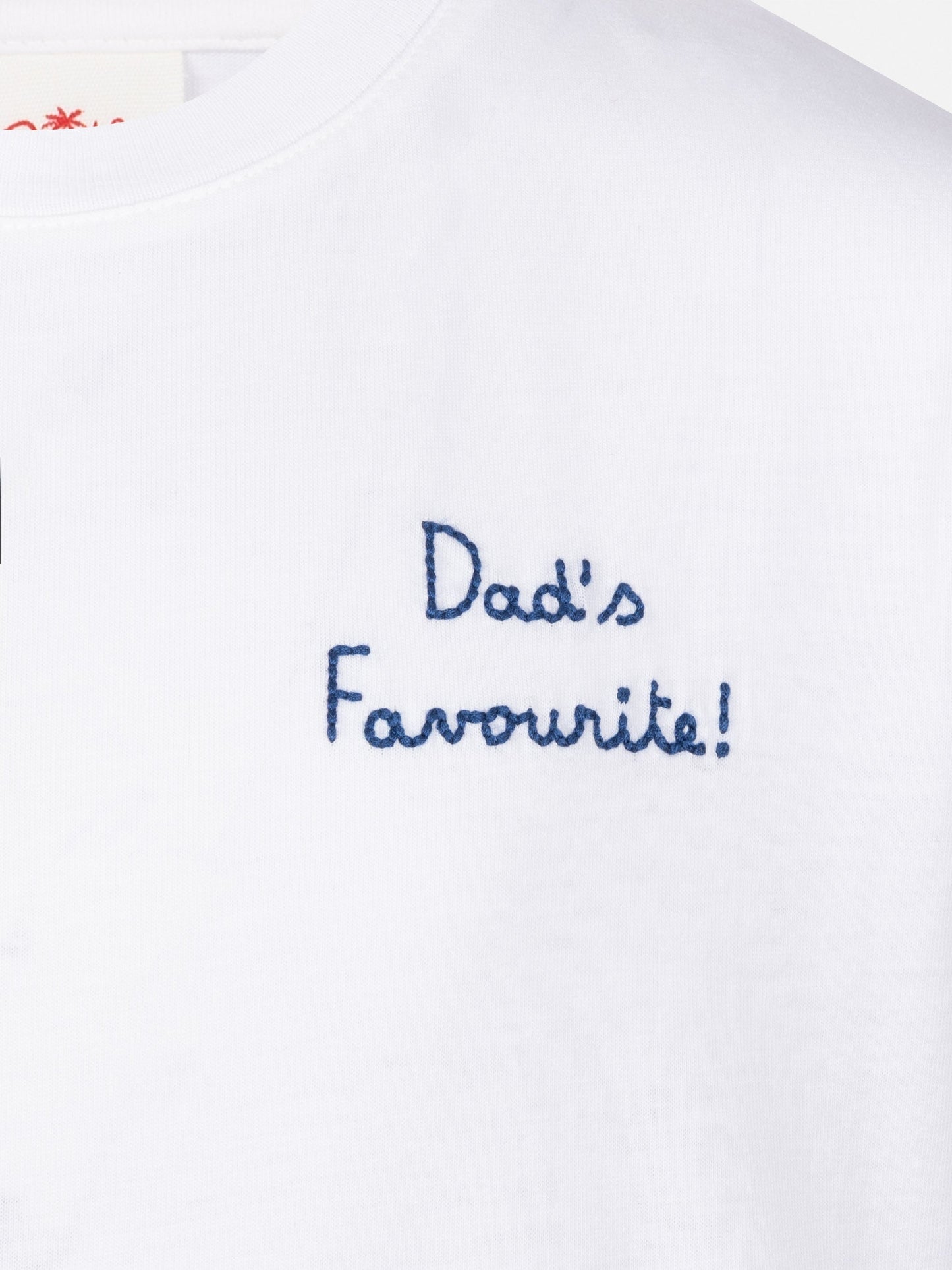 Portofino Jr cotton jersey t-shirt with Dad's Favourite embroidery