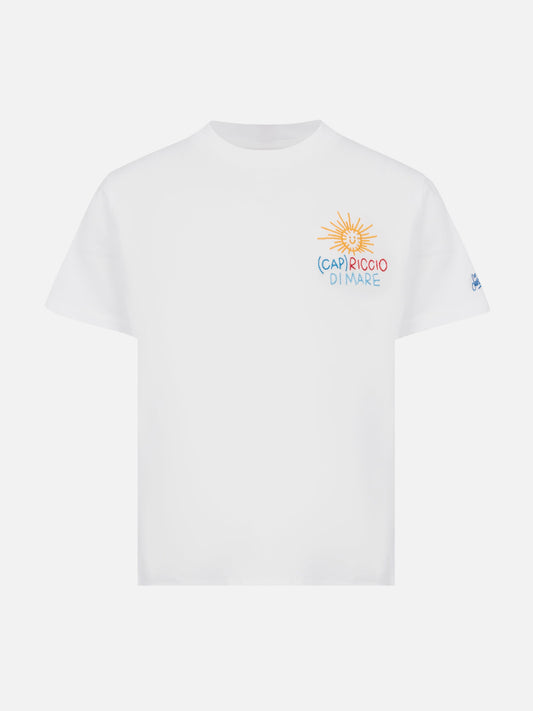 Portofino Jr cotton jersey t-shirt with Capriccio di Mare embroidery | INSULTI LUMINOSI SPECIAL EDITION