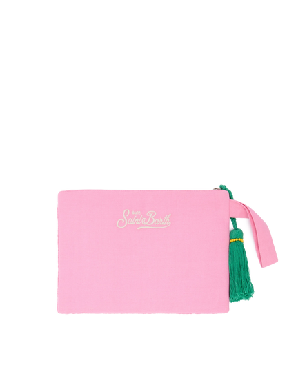 Pearl Pouch with Forte dei Marmi beaded postcard