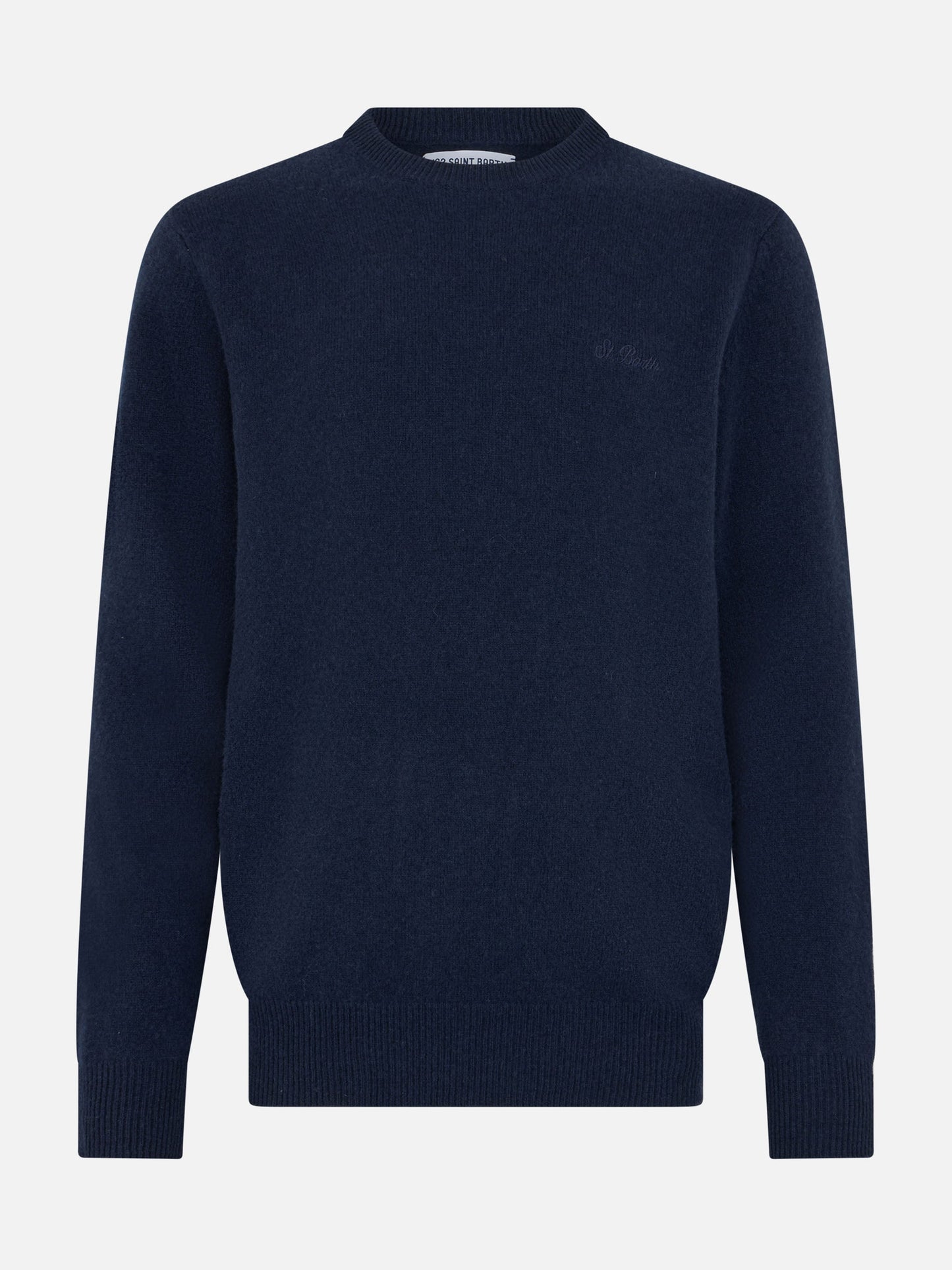 Man navy blue lambswool sweater Regent