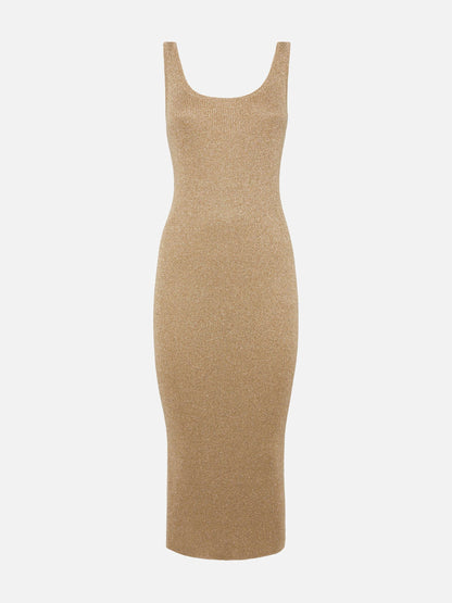 Ronan gold lurex maxi dress
