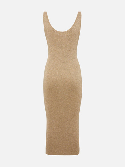 Ronan gold lurex maxi dress