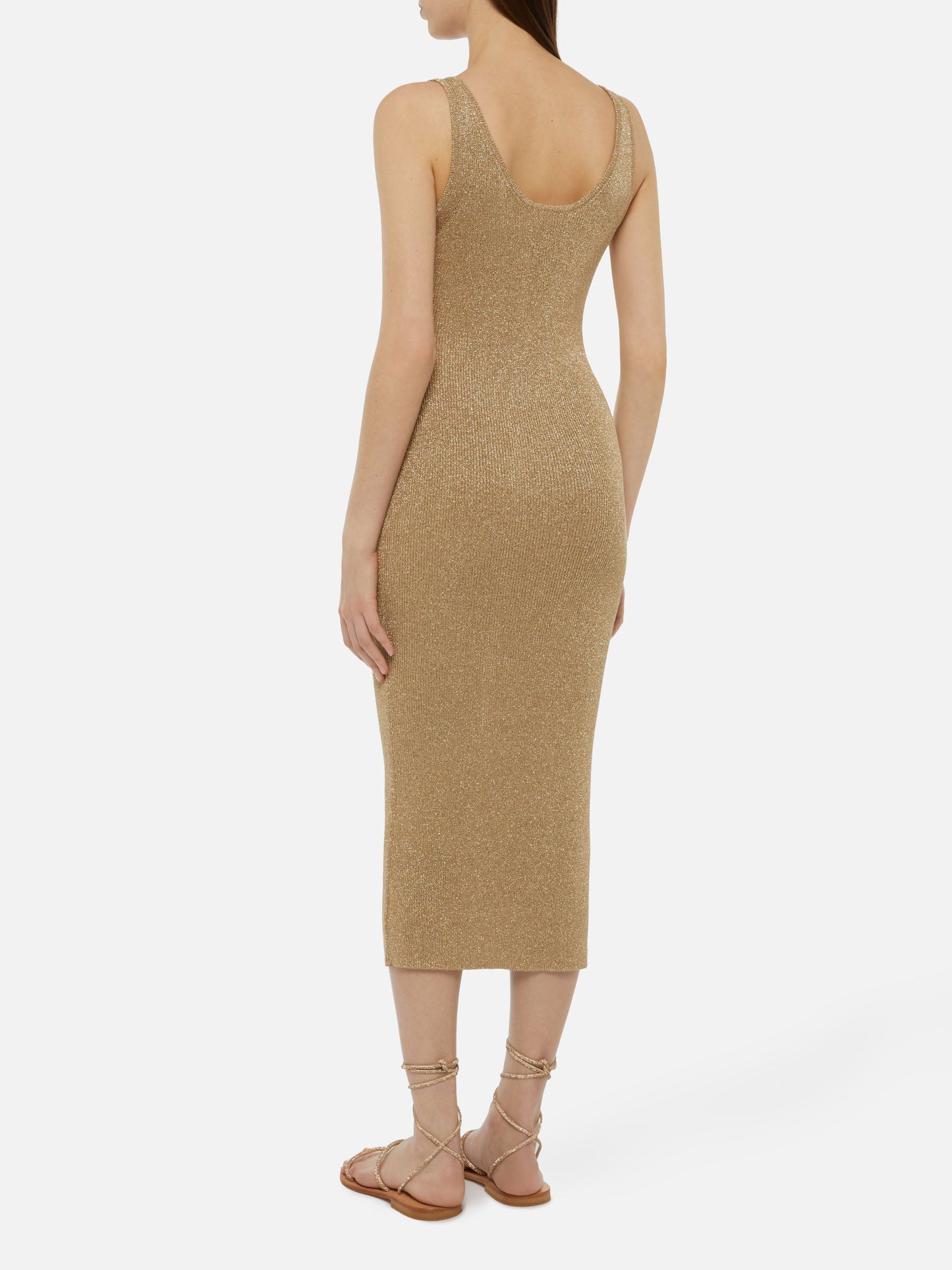 Ronan gold lurex maxi dress