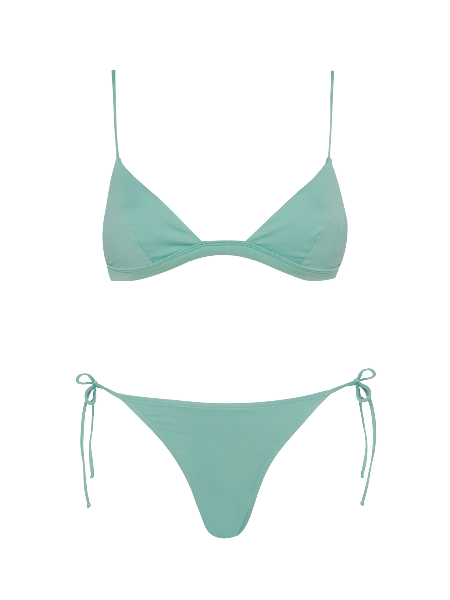 Rylie Marielle sage green bikini with triangle top and classic briefs
