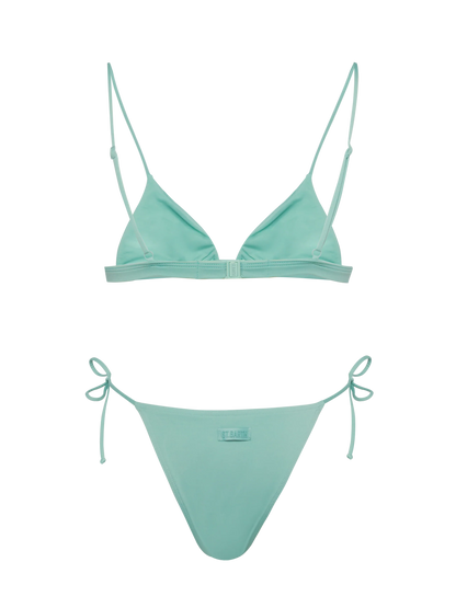 Rylie Marielle sage green bikini with triangle top and classic briefs