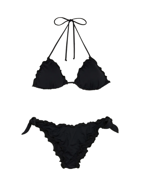 White black classic triangle bikini Sagittarius Moon