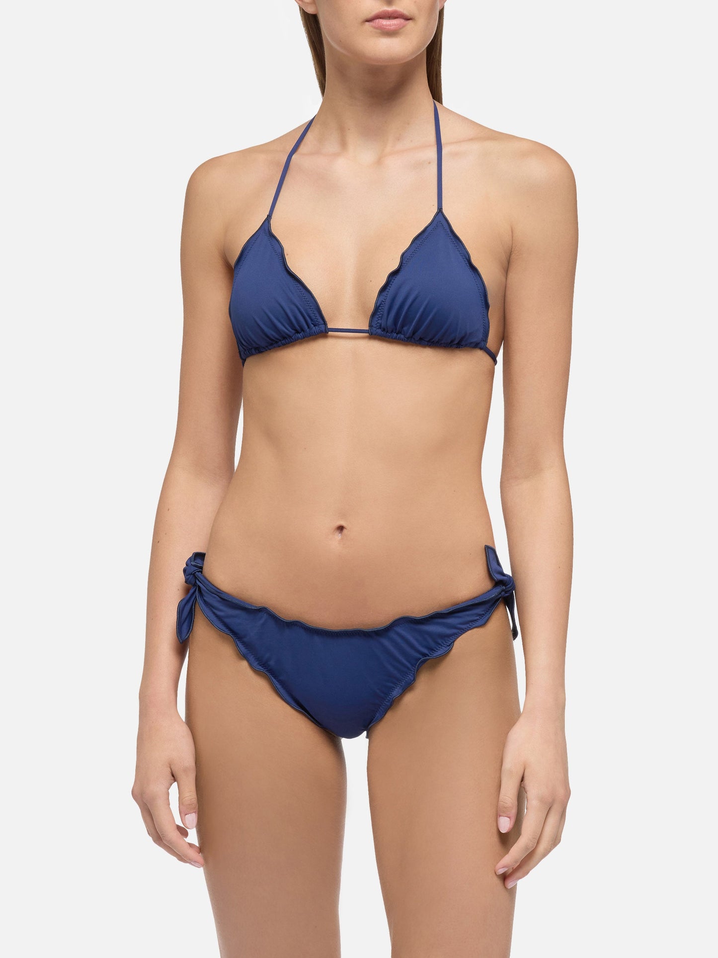 Moon navy blue classic swim briefs - Sagittarius navy blue classic triangle top