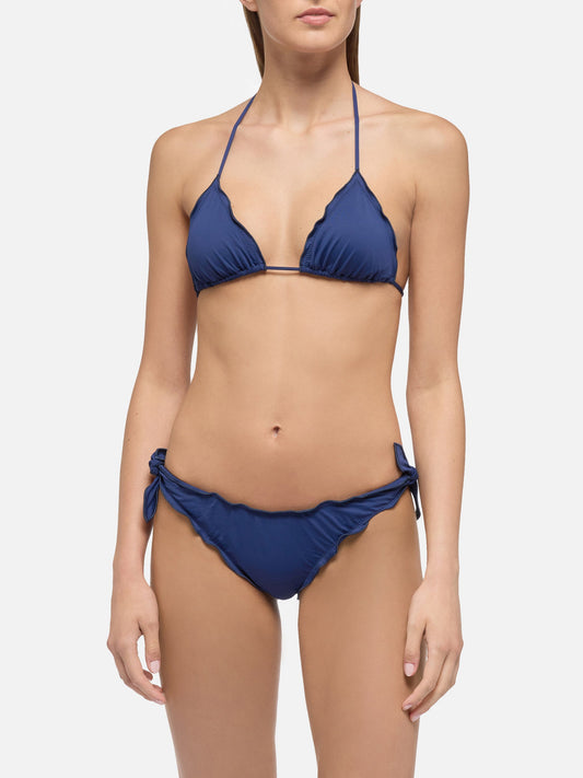 Moon navy blue classic swim briefs - Sagittarius navy blue classic triangle top