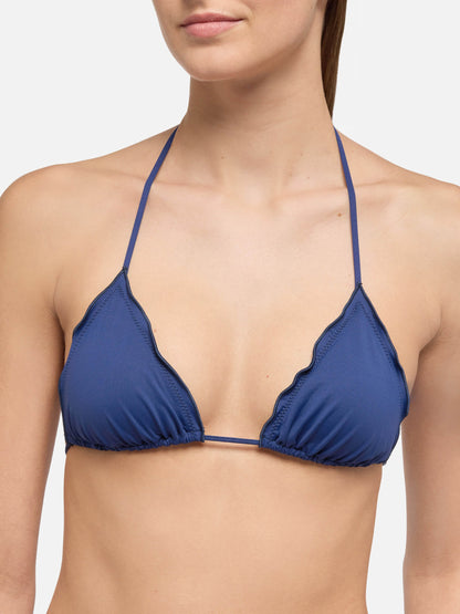 Moon navy blue classic swim briefs - Sagittarius navy blue classic triangle top