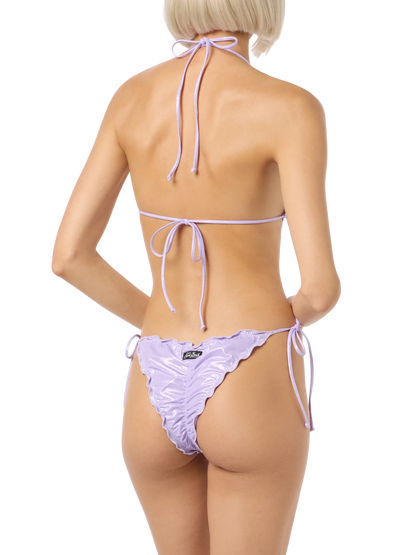 Woman lamina lilac cheeky swim briefs Miami